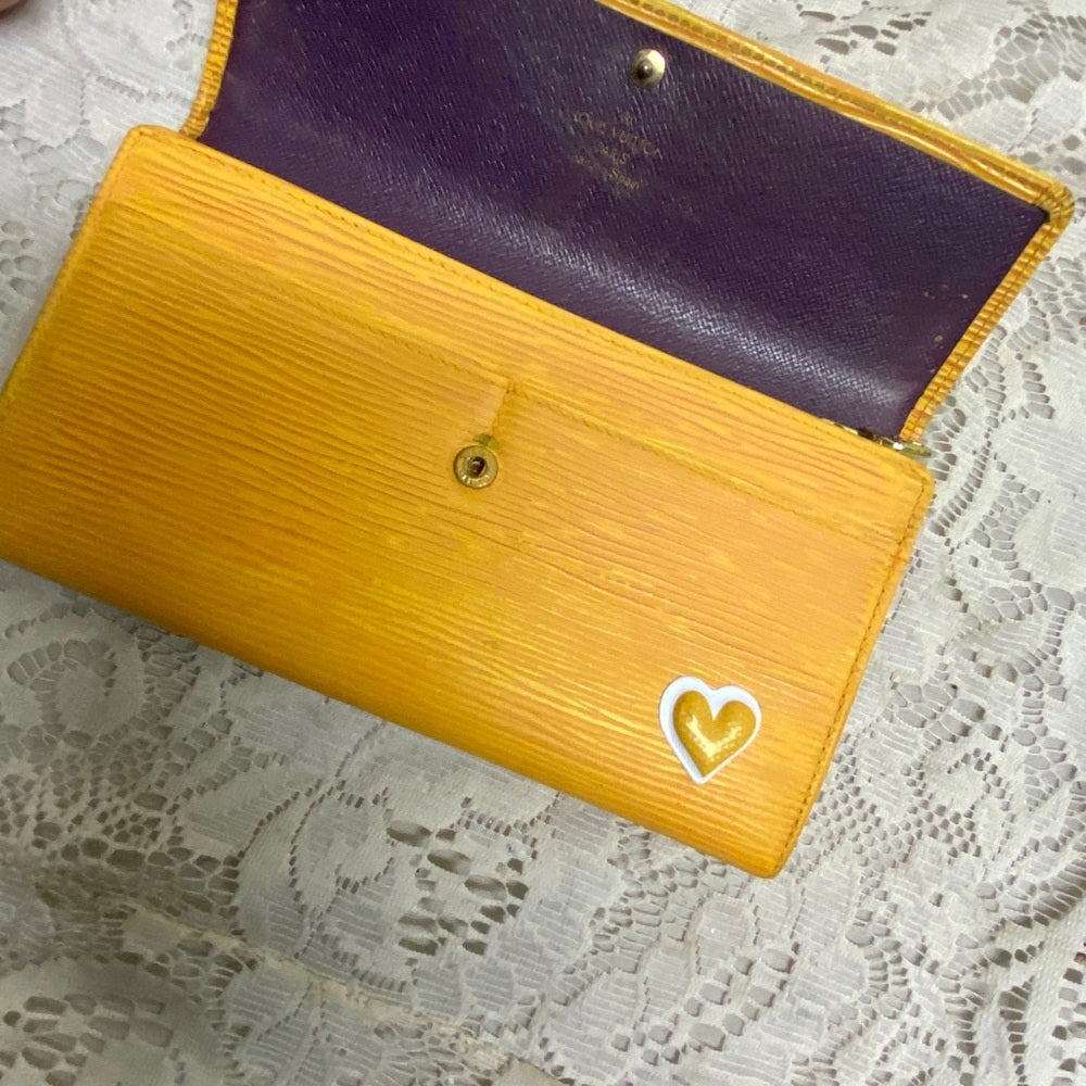Louis Vuitton, Yellow Epi Leather Bi-fold Wallet