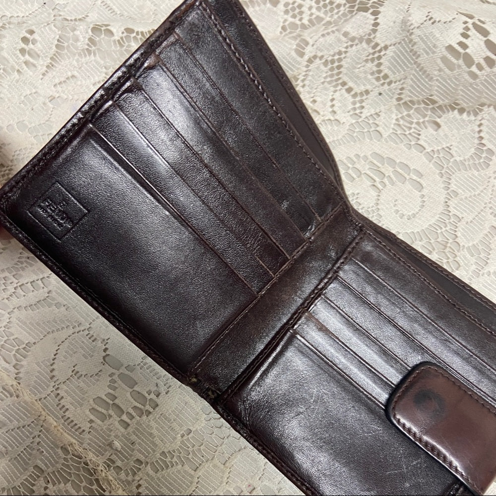Fendi Italy, Zucca Pattern Unisex Compact Wallet 4.5in x 4.5in
