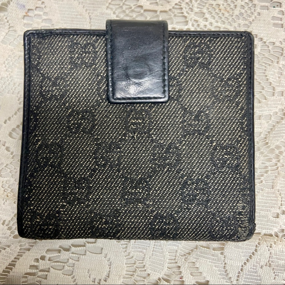 Gucci Black Mono Coated Canvas Bifold Wallet