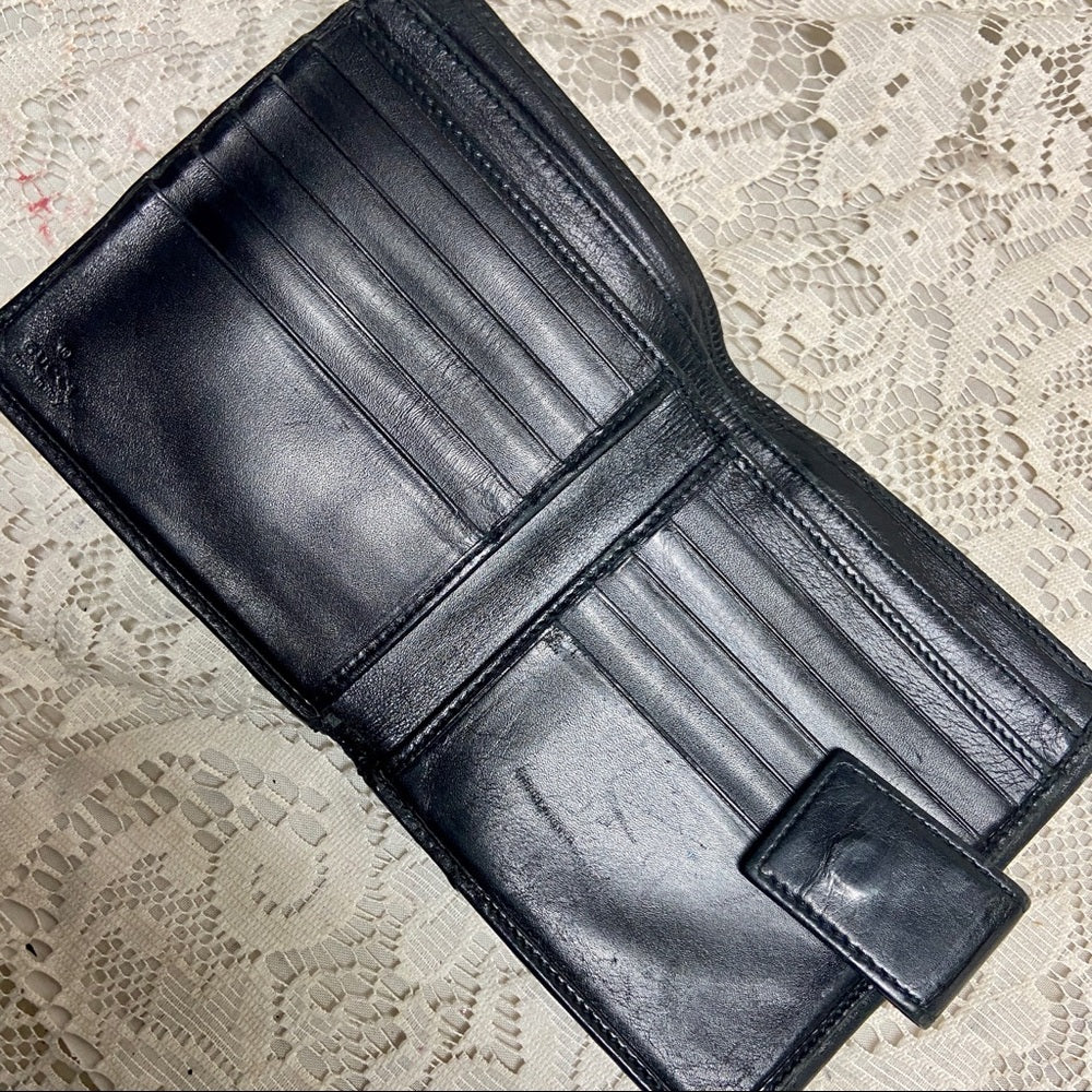 Gucci Black Mono Coated Canvas Bifold Wallet