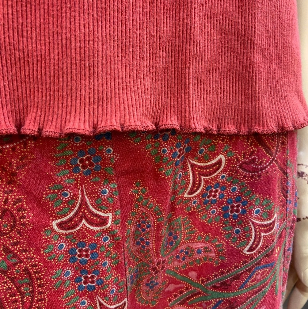 Tint Red Cotton Tank Top - Size XL