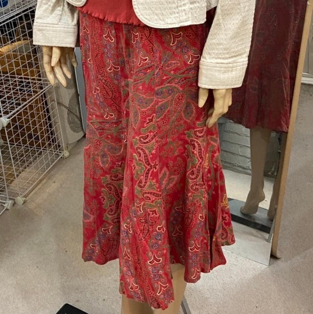 Ralph Lauren Paisely Linen Skirt - Size 6-14