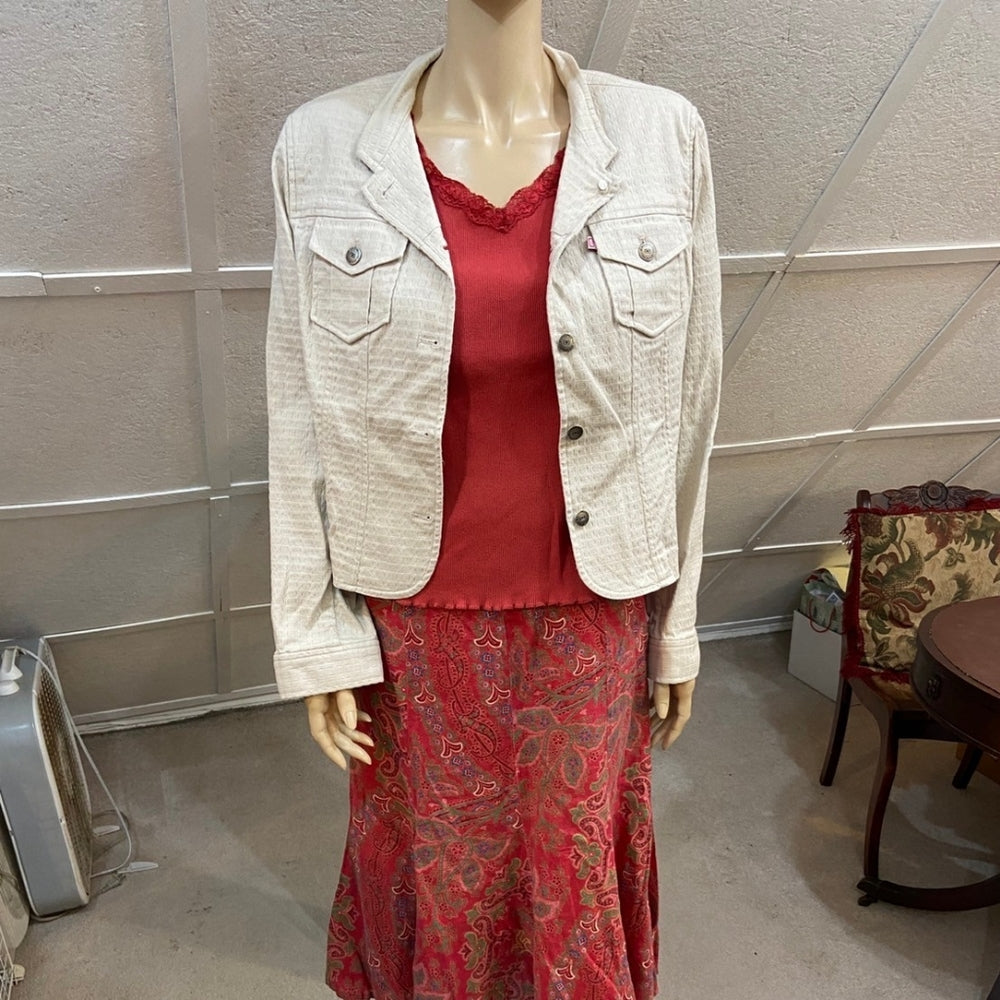 Ralph Lauren Paisely Linen Skirt - Size 6-14