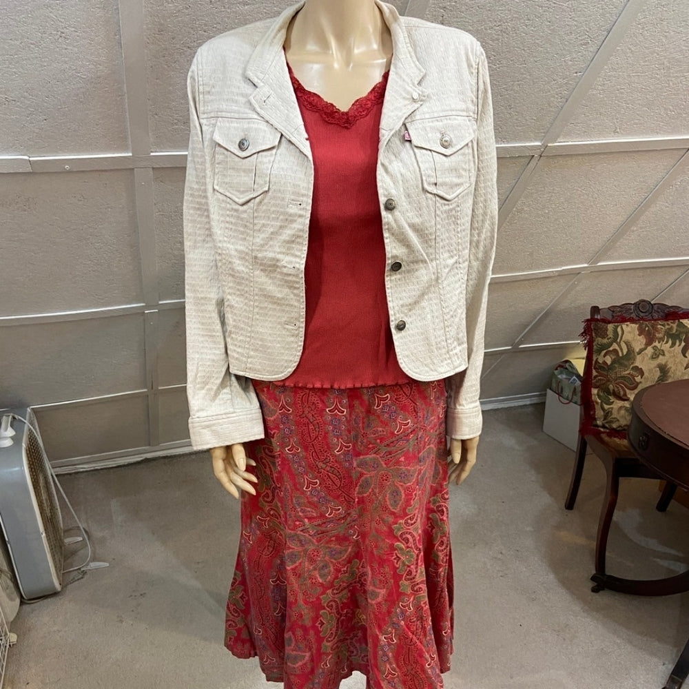 Tint Red Cotton Tank Top - Size XL