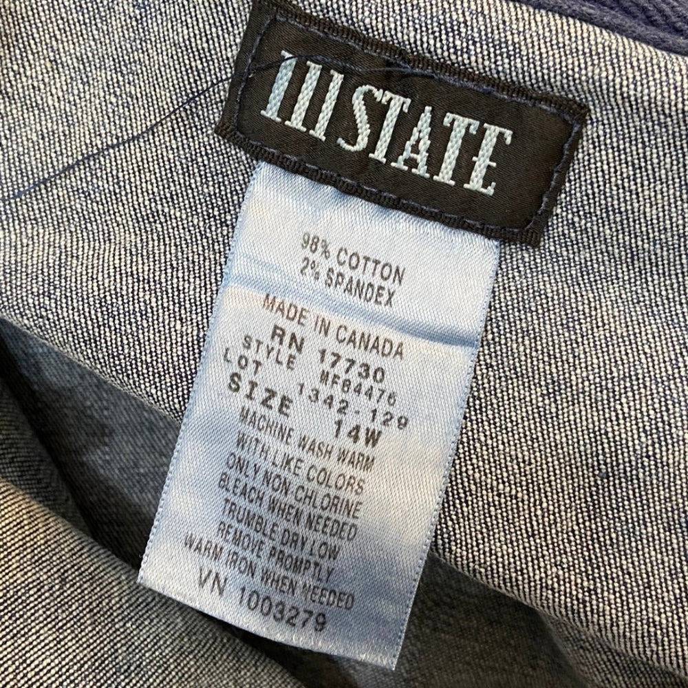 Faded Glory, Beige Jacket and 111 State, Denim Skirt Outfit set