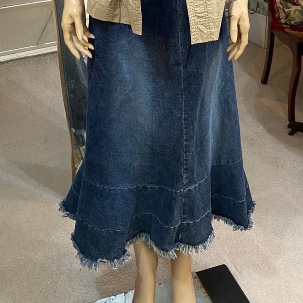 Faded Glory, Beige Jacket and 111 State, Denim Skirt Outfit set