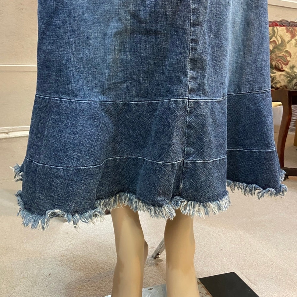 Faded Glory, Beige Jacket and 111 State, Denim Skirt Outfit set