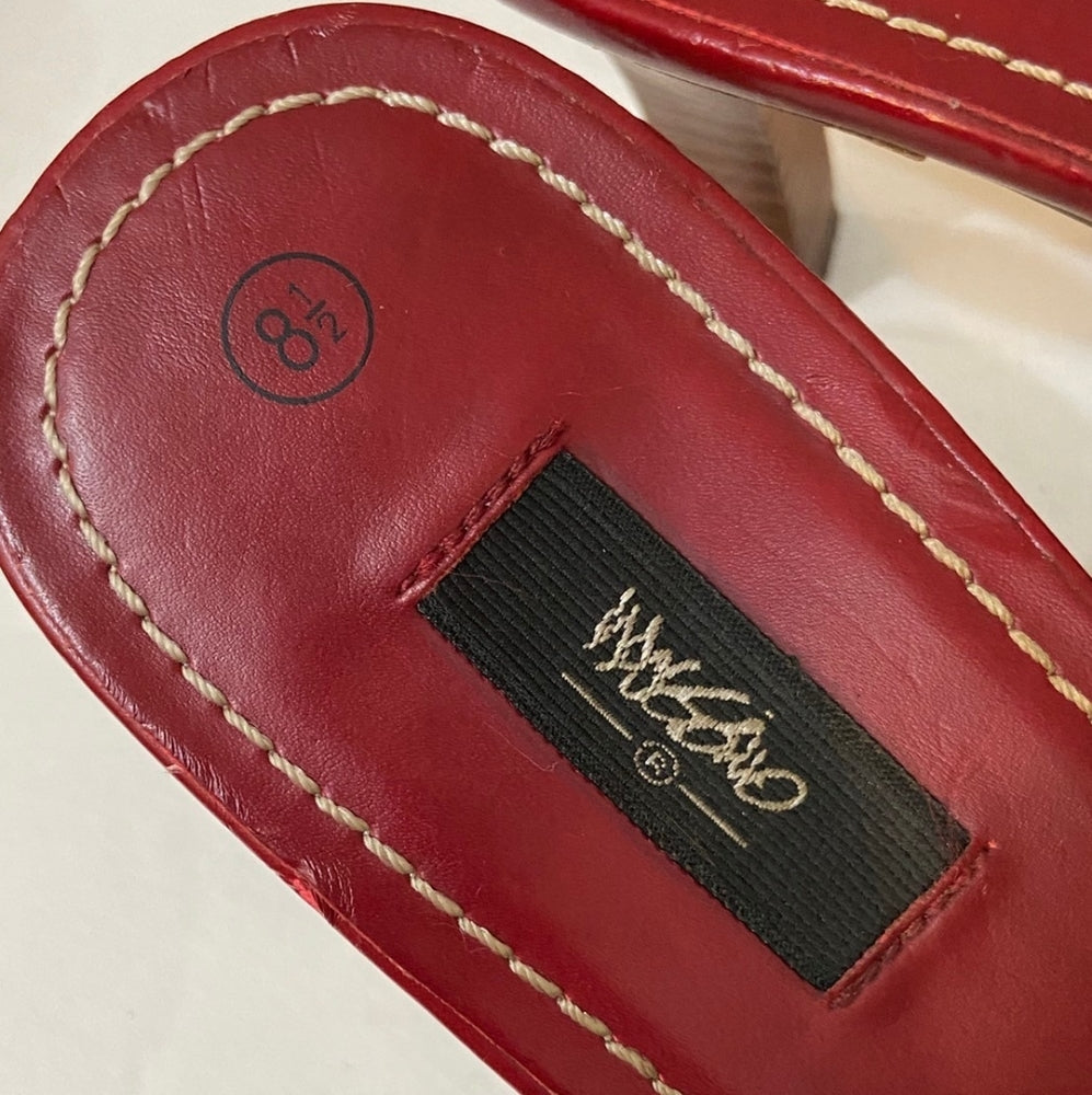Mossimo, Red Leather Sandals - Size 8.5
