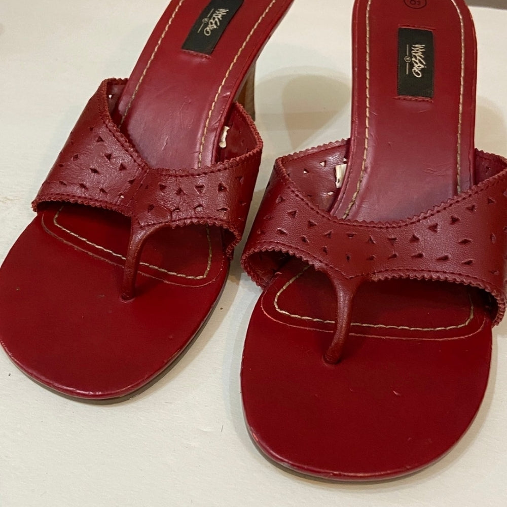 Mossimo, Red Leather Sandals - Size 8.5