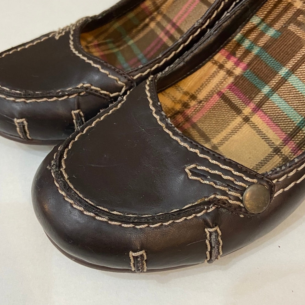 Madden Girl, Brown Leather Wedges - Size 8