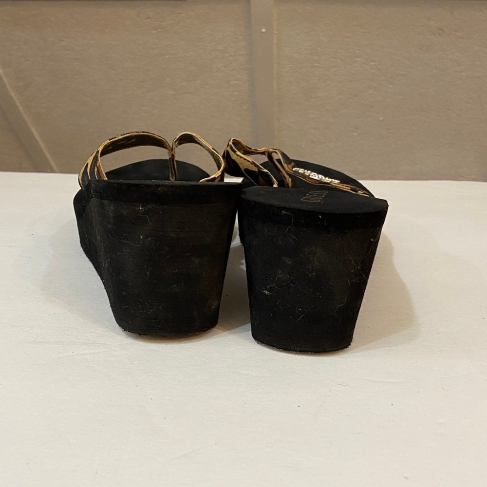 Guess, Animal Print Platform Flip Flops - Size 7.5
