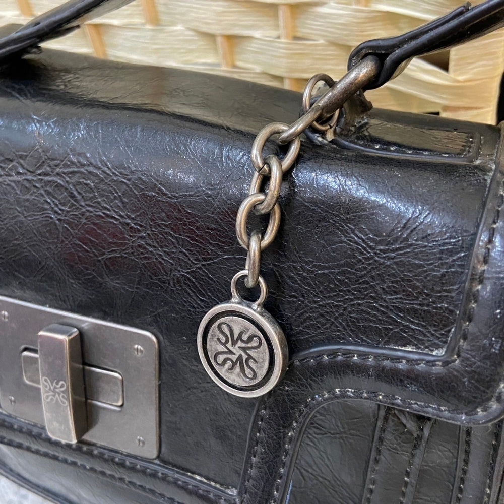 Simply Vera Vera Wang, Black Leather Briefcase Purse