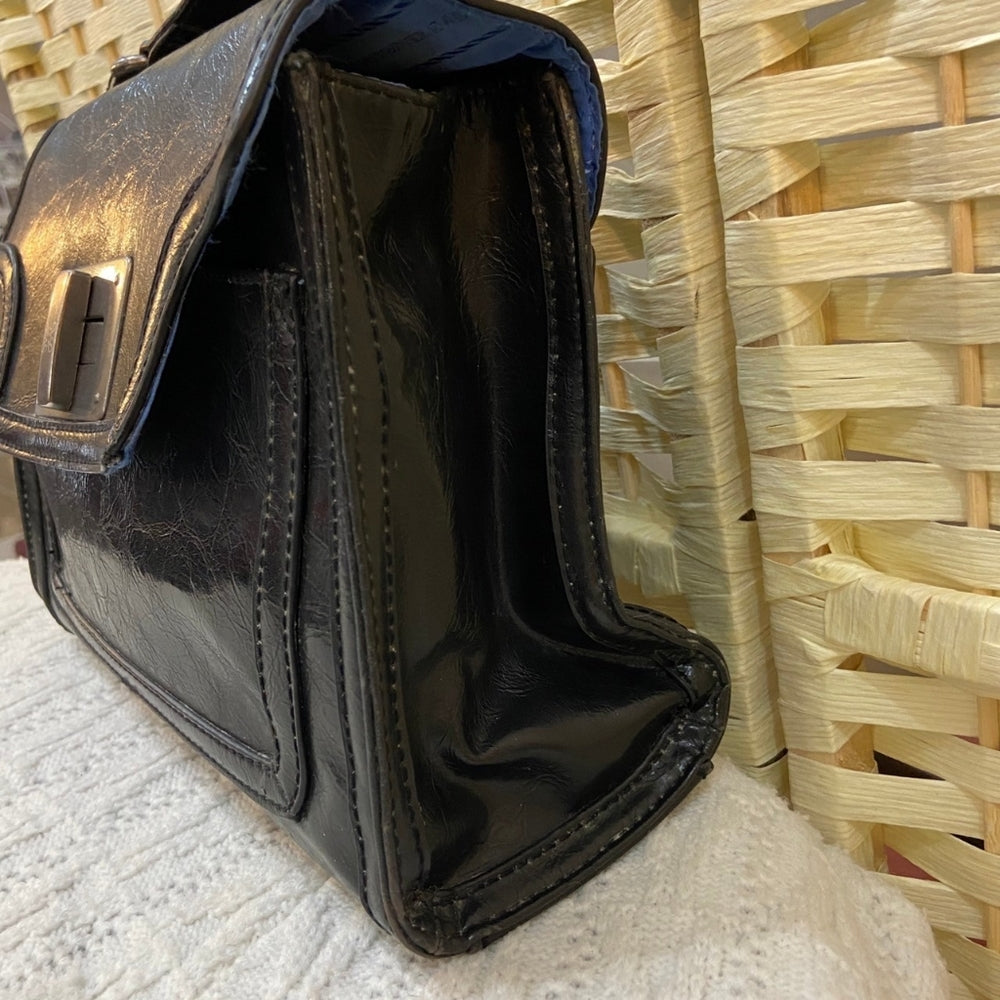 Simply Vera Vera Wang, Black Leather Briefcase Purse