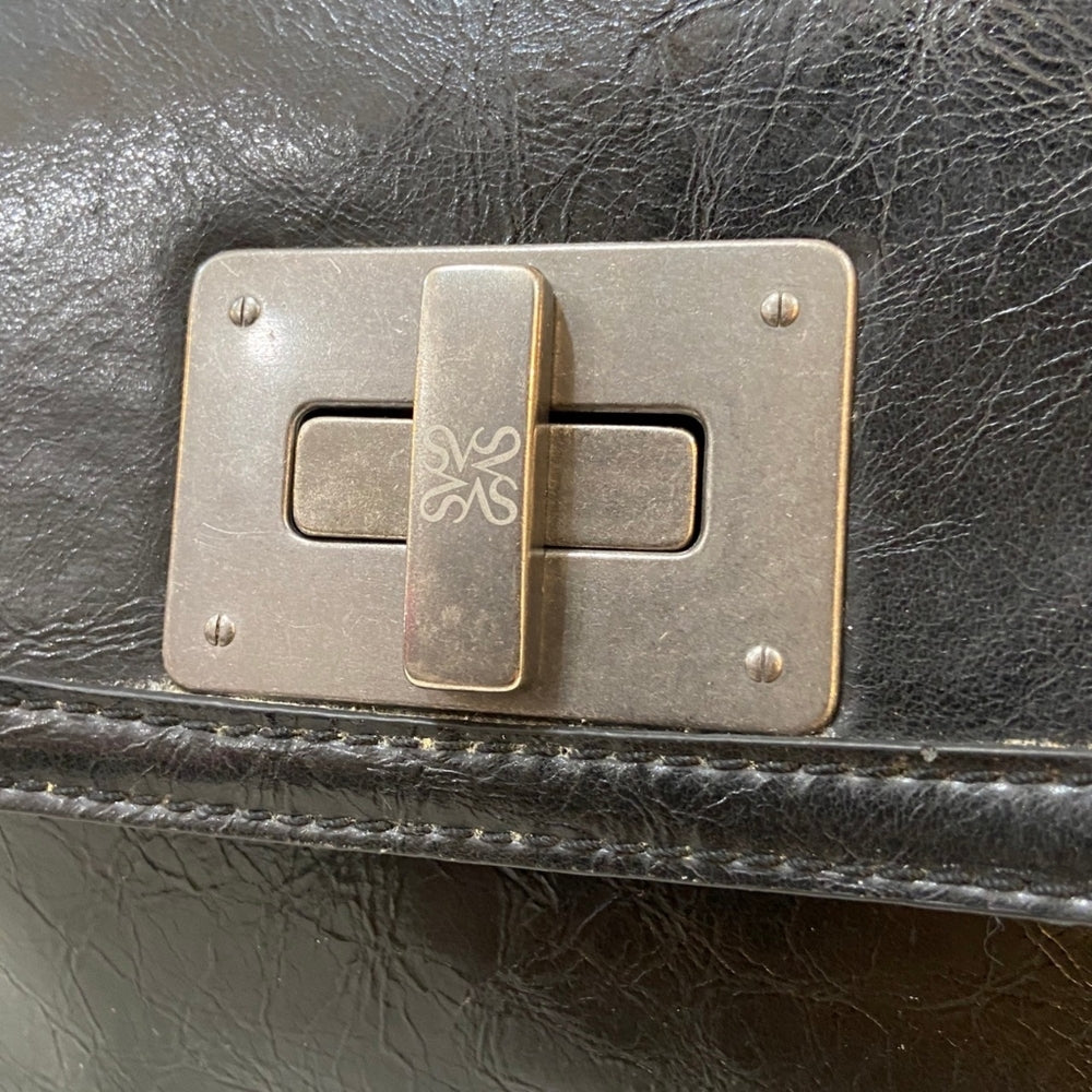 Simply Vera Vera Wang, Black Leather Briefcase Purse