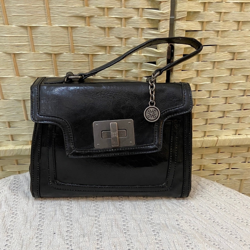 Simply Vera Vera Wang, Black Leather Briefcase Purse