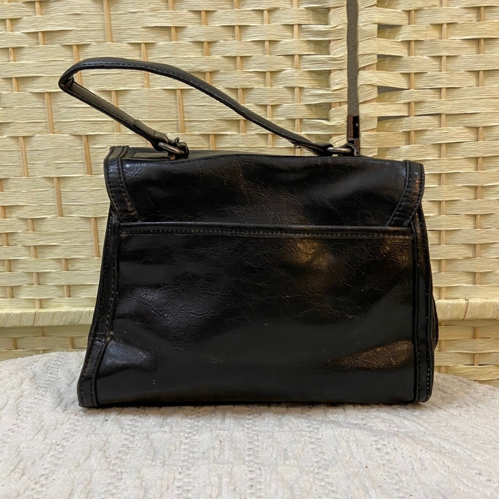 Simply Vera Vera Wang, Black Leather Briefcase Purse