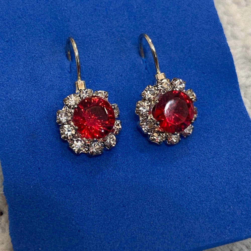 Faux Red Ruby, Small Princess Ring- Size 10