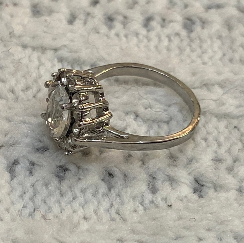 Small Princess Ring with Clear Gem-Size 8