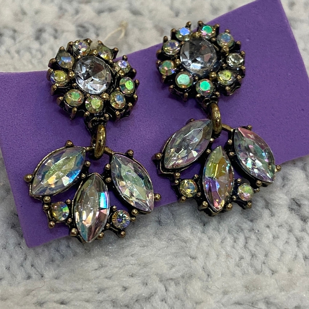 Vintage Aurora Borealis Rhinestone Earrings