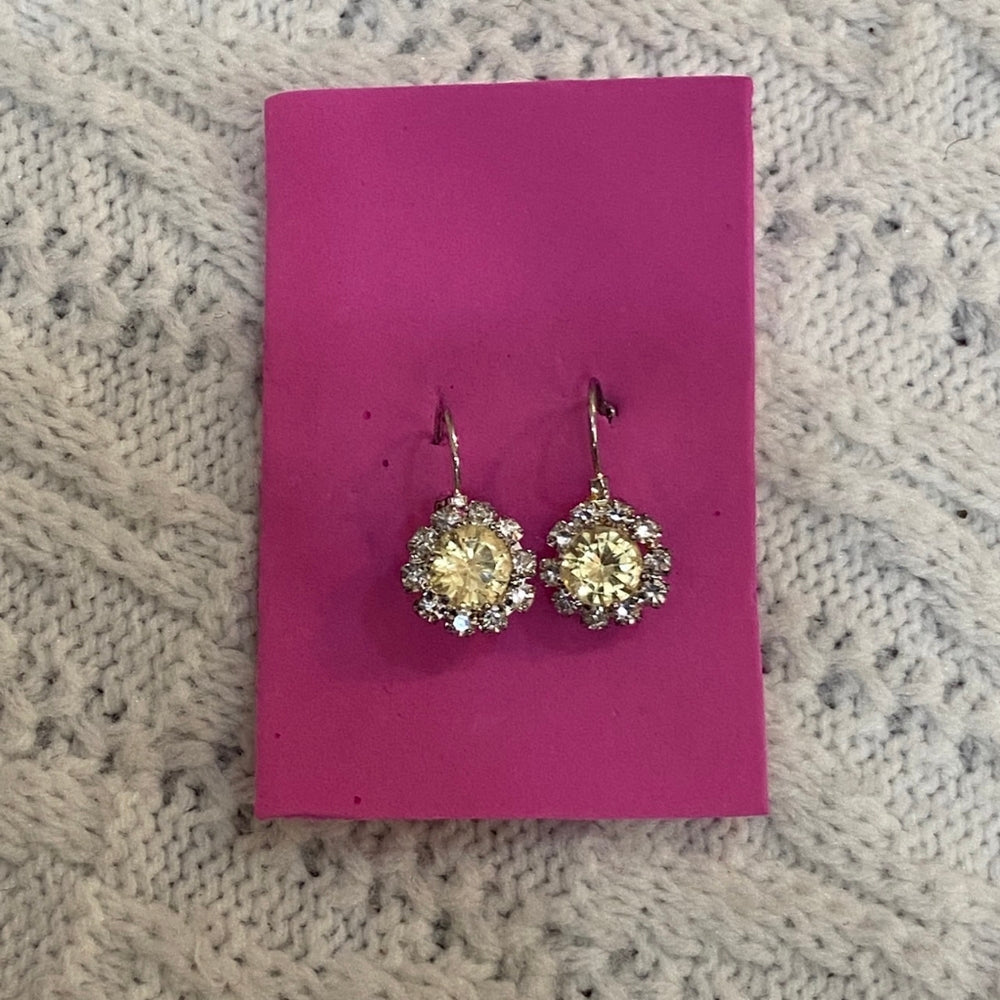 Yellow Floral Princess Earrings