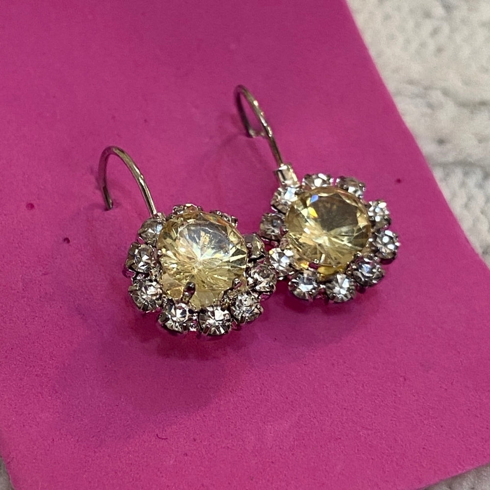 Yellow Floral Princess Earrings