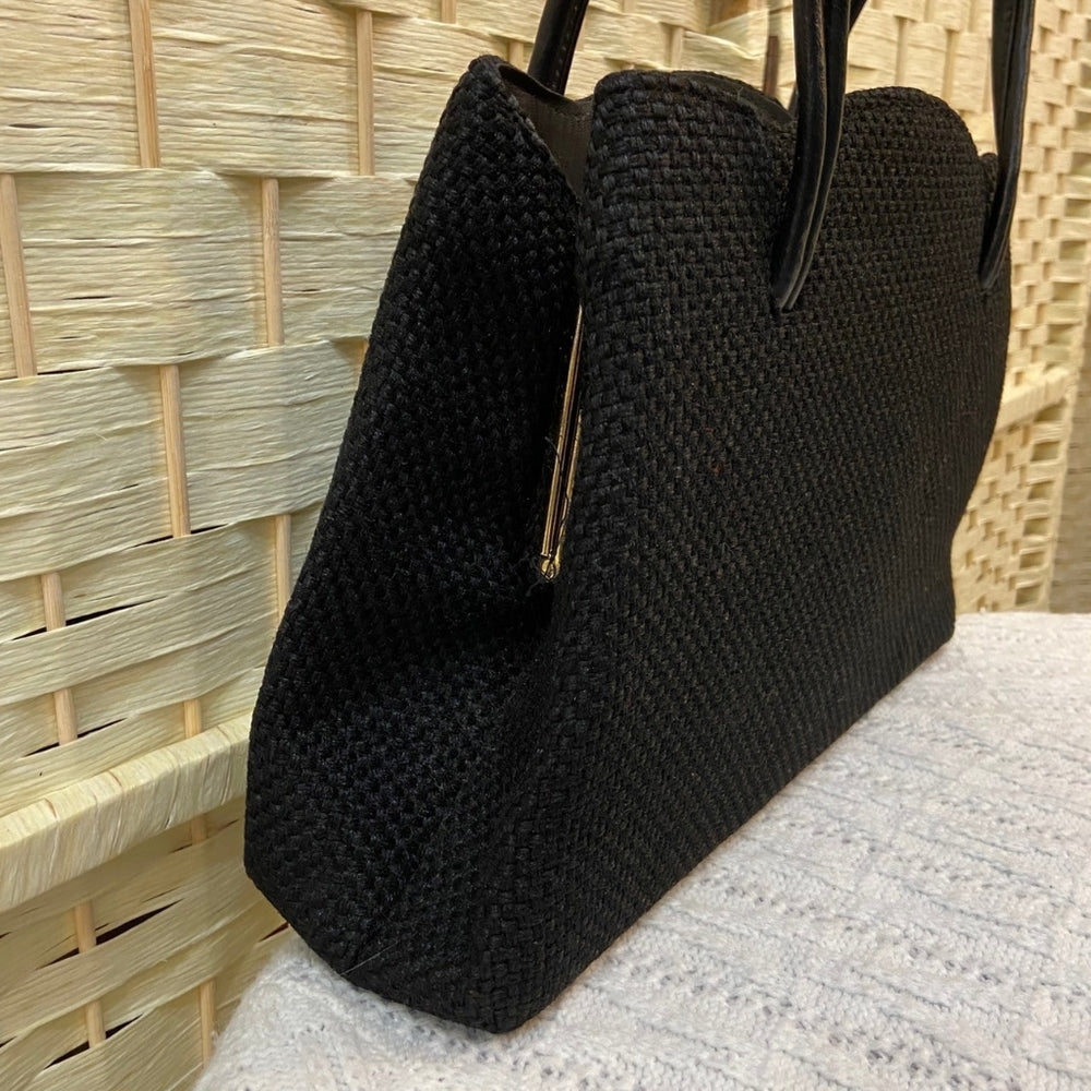 Vintage Dover Black Clasp Hand Bag