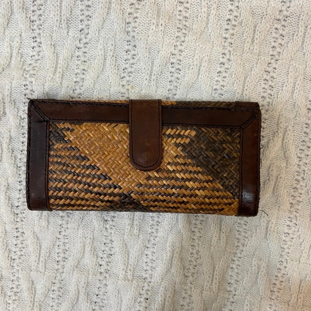 Vintage Natural Fiber Envelope Wallet