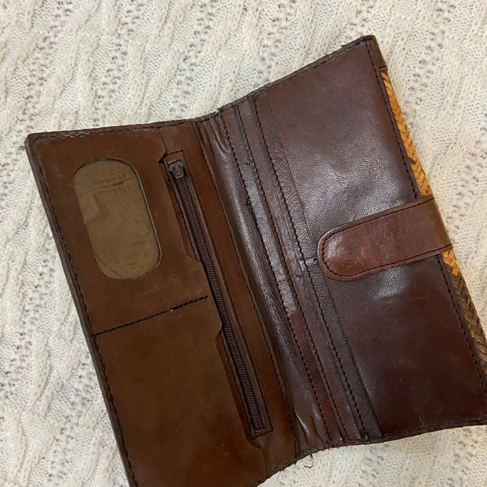 Vintage Natural Fiber Envelope Wallet