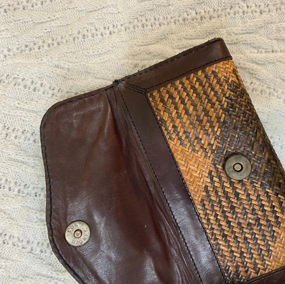 Vintage Natural Fiber Envelope Wallet
