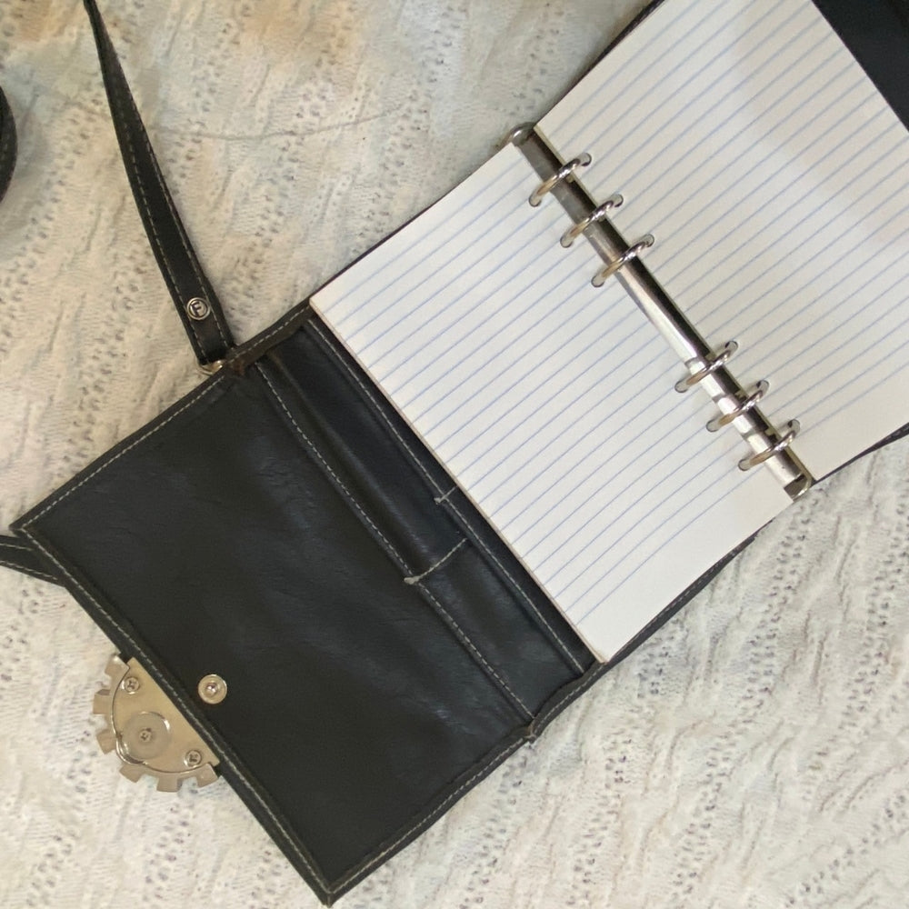 Standard City Equipment Fiorelli, Black Leather Notebook Crossbody Bag