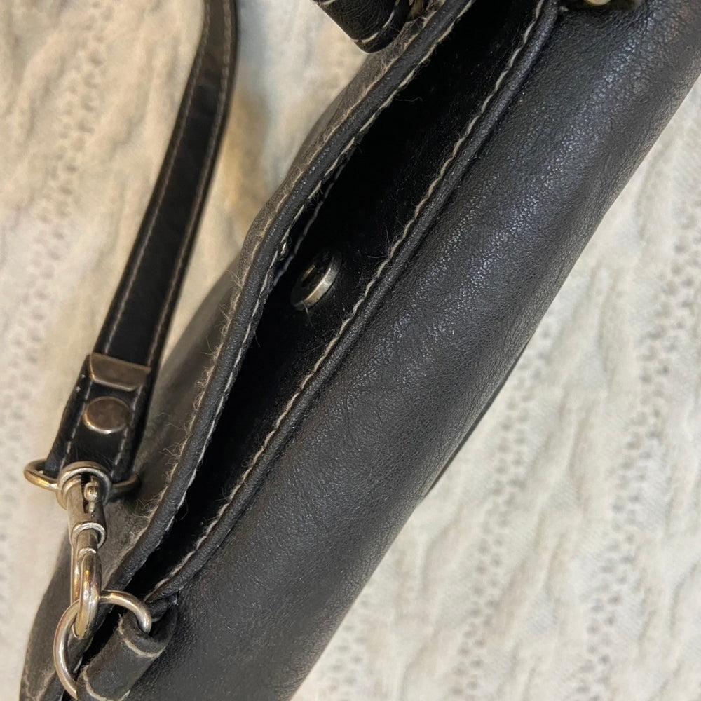 Standard City Equipment Fiorelli, Black Leather Notebook Crossbody Bag
