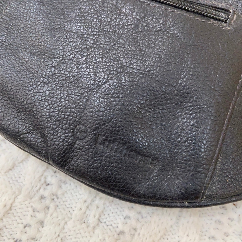 Lufthansa First Class, Black Leather Fanny Pack