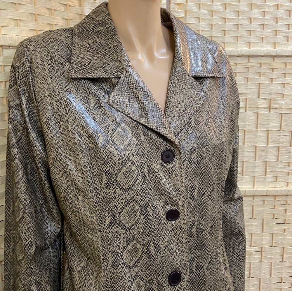 Xhilaration, Faux Snake/Alligator Trench Coat-M
