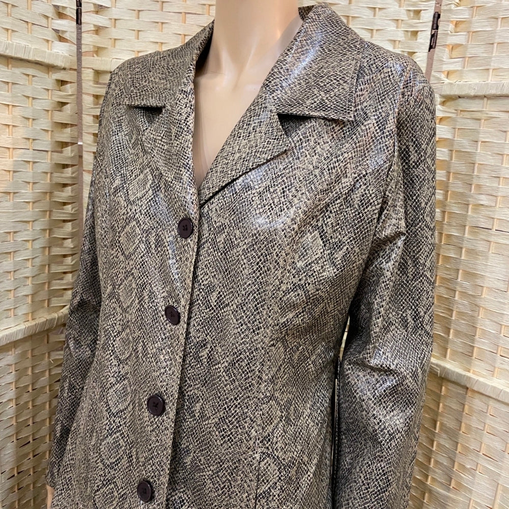 Xhilaration, Faux Snake/Alligator Trench Coat-M