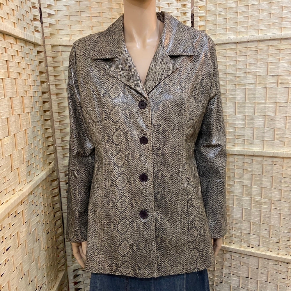 Xhilaration, Faux Snake/Alligator Trench Coat-M