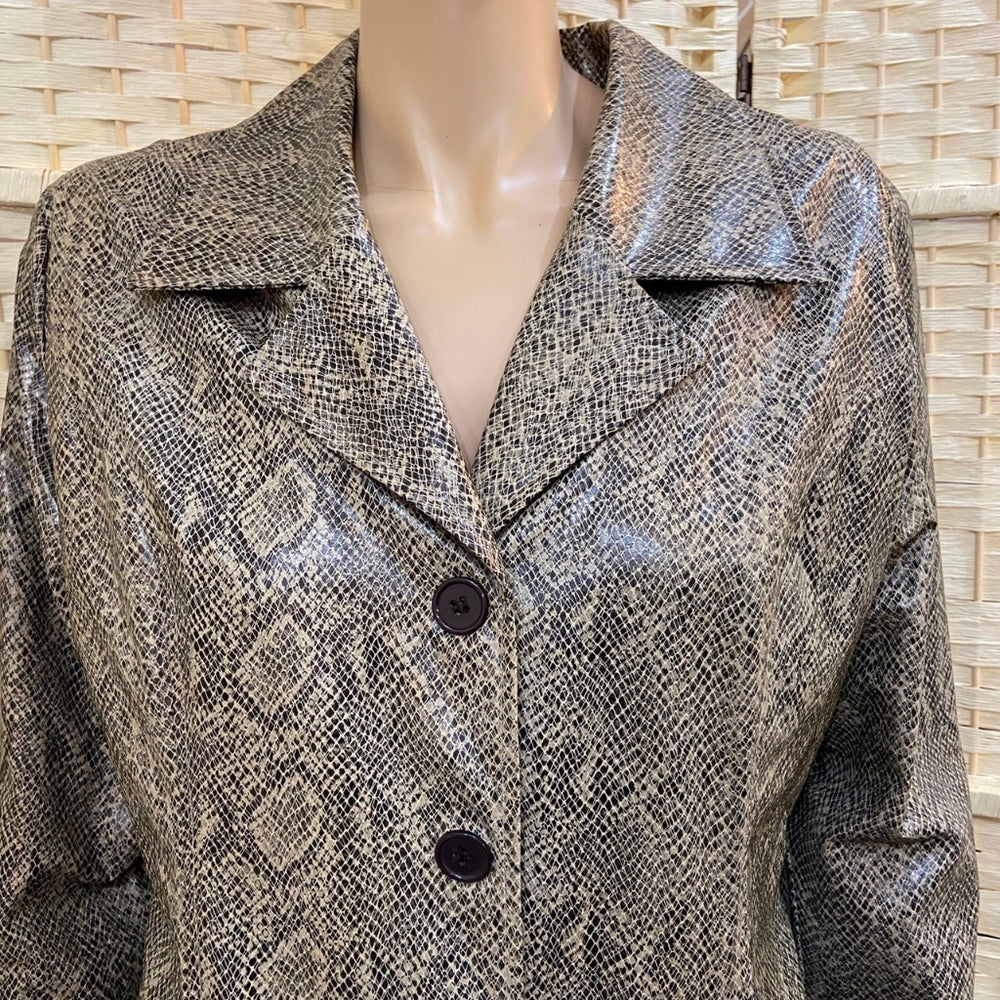 Xhilaration, Faux Snake/Alligator Trench Coat-M