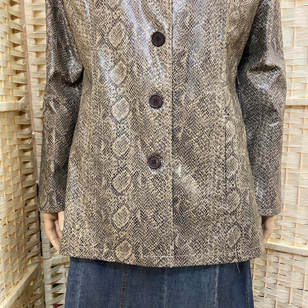 Xhilaration, Faux Snake/Alligator Trench Coat-M