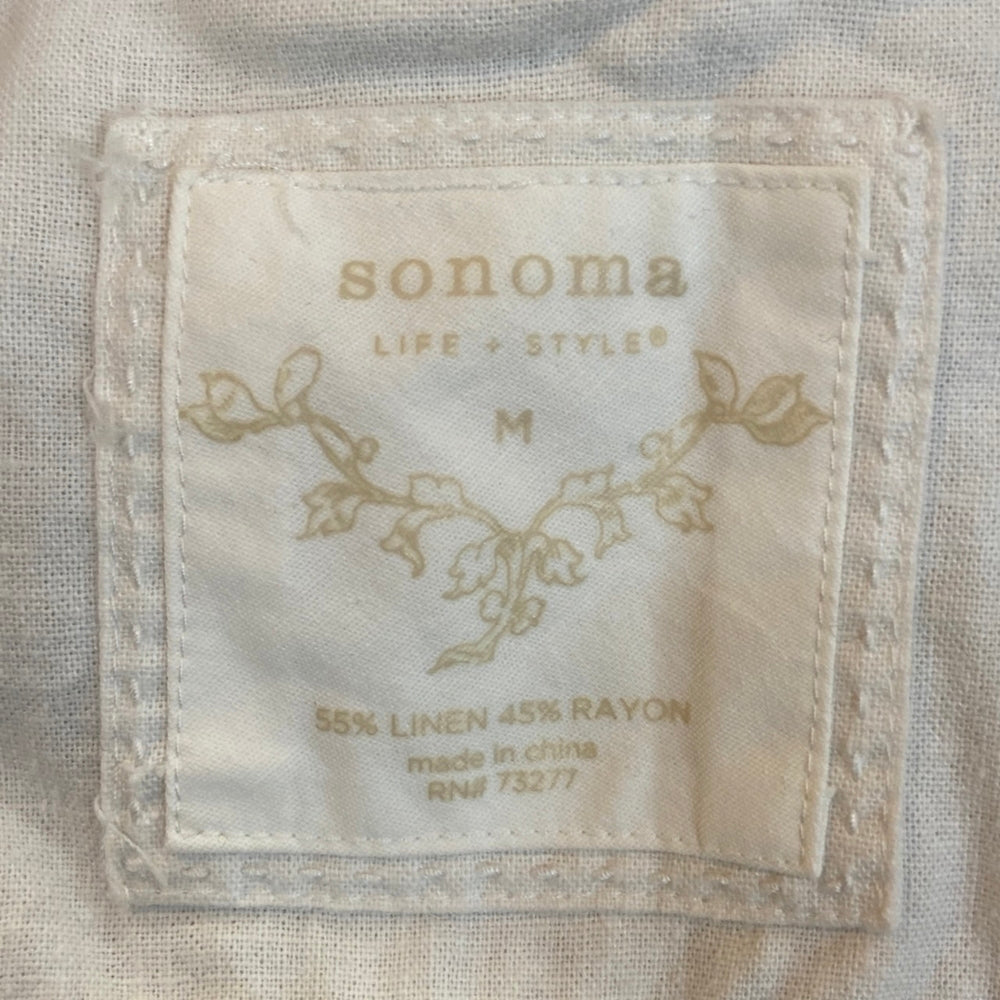 Sonoma, Vintage White Linen Jacket - Size M