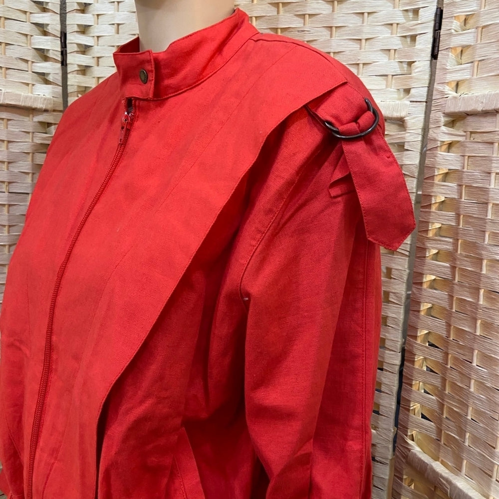 Weekend Edition, 80s Red Orange Jacket - Size 9