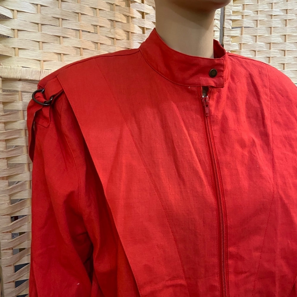 Weekend Edition, 80s Red Orange Jacket - Size 9