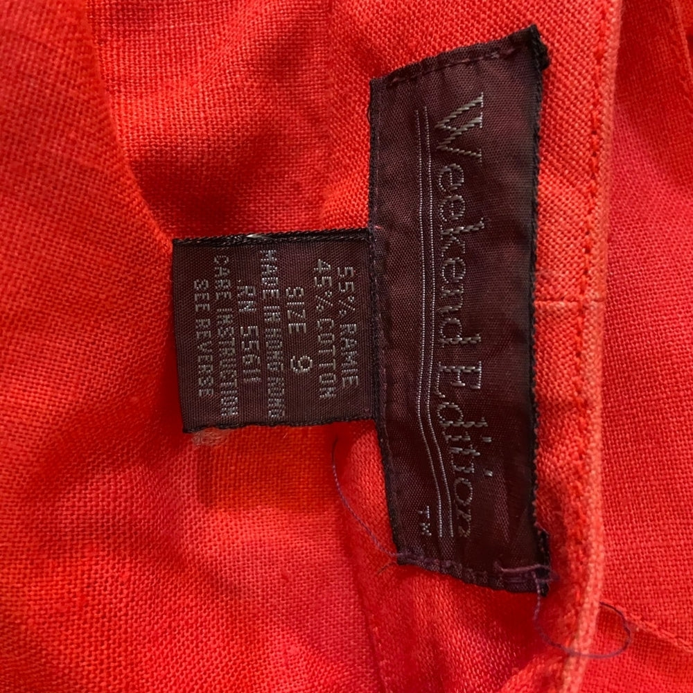 Weekend Edition, 80s Red Orange Jacket - Size 9