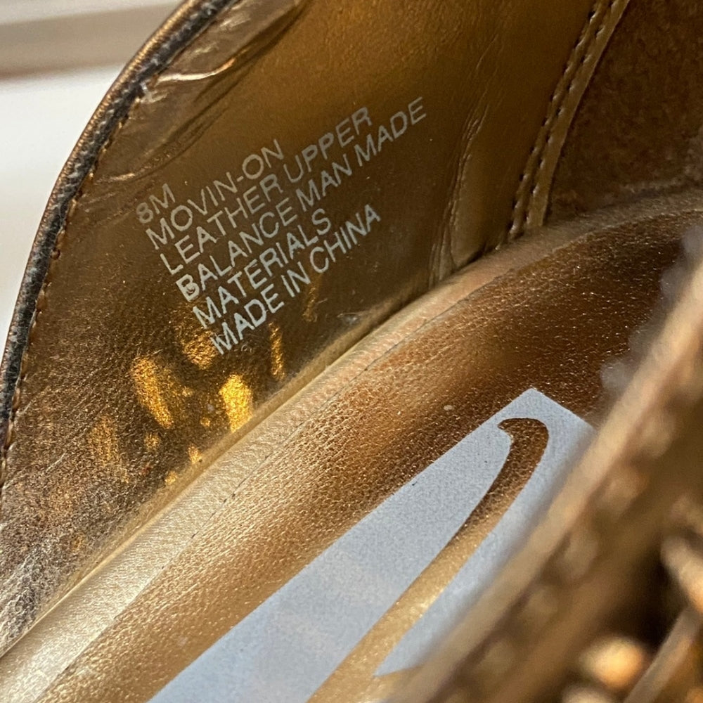 Victoria Spenser, Gold Leather Heels- Size 8