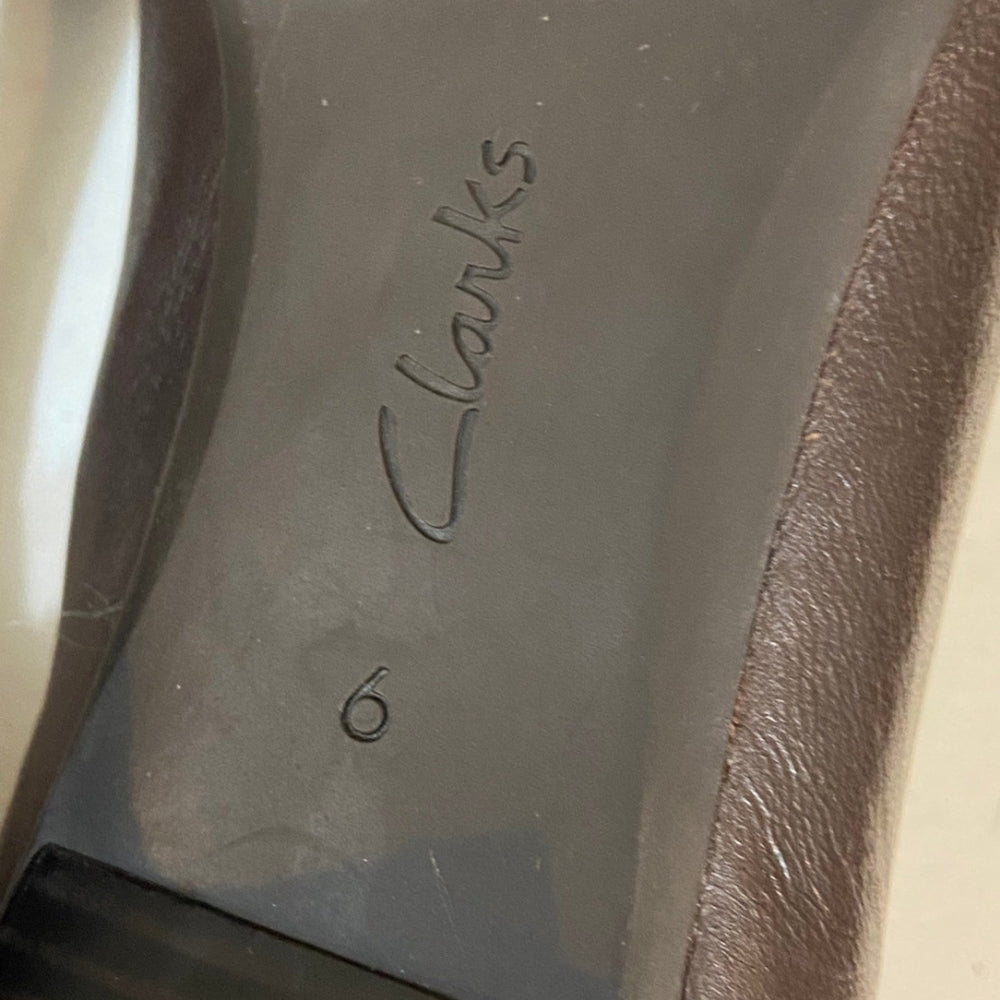 Clark's Artisan, Brown Leaather Low Heels - Size 9
