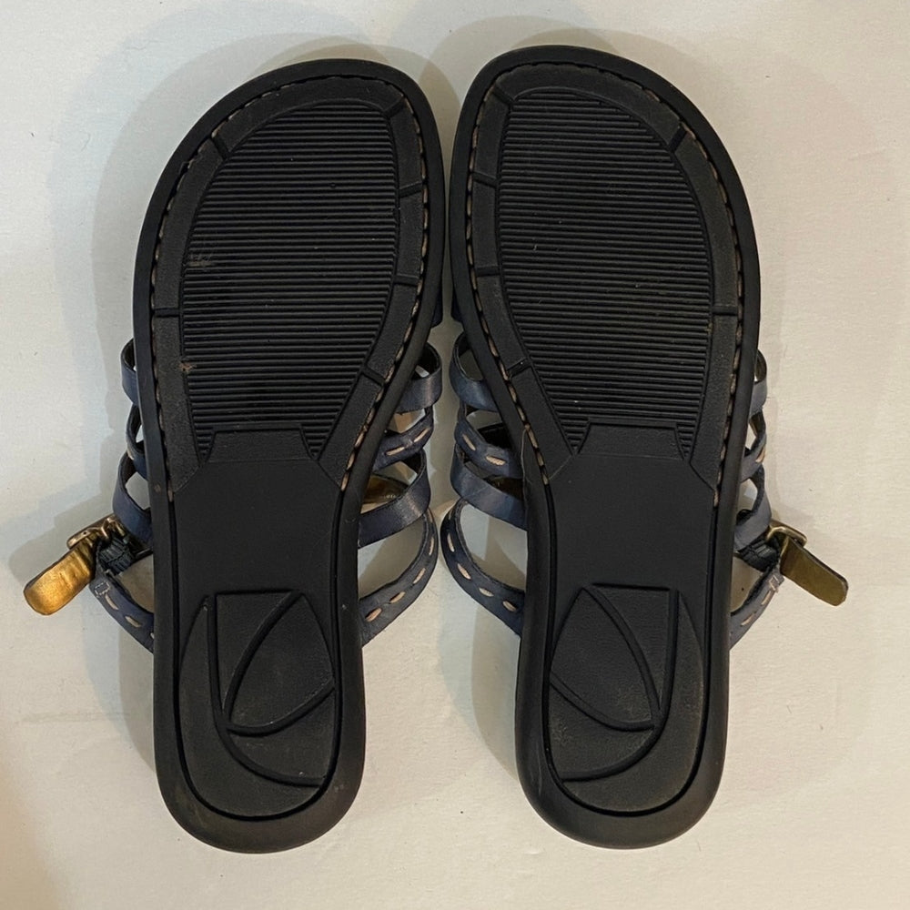 Studio Works, Blue Antigua Leather Sandals - Size 8
