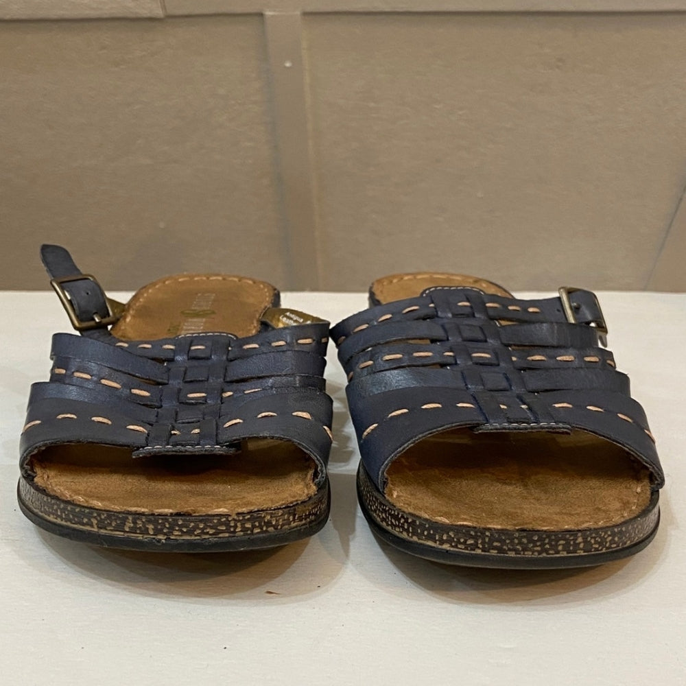 Studio Works, Blue Antigua Leather Sandals - Size 8
