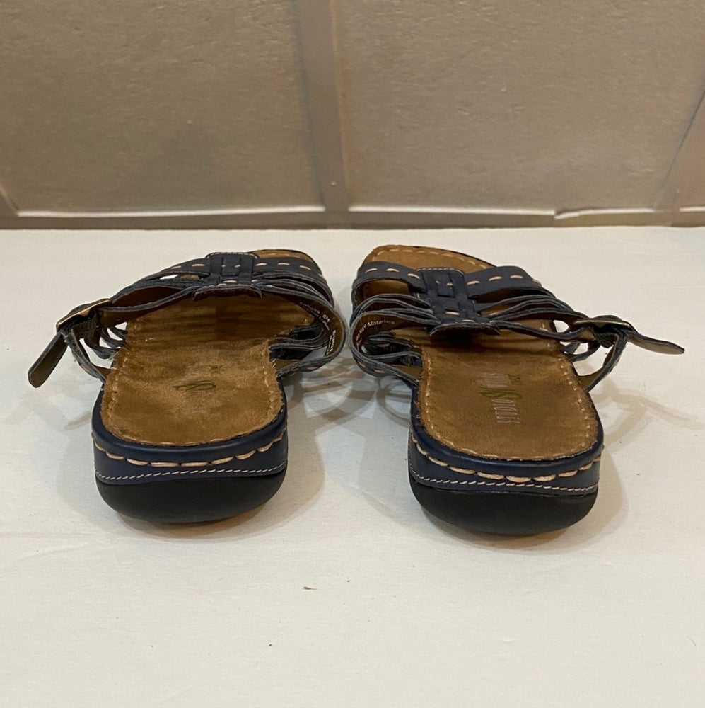 Studio Works, Blue Antigua Leather Sandals - Size 8