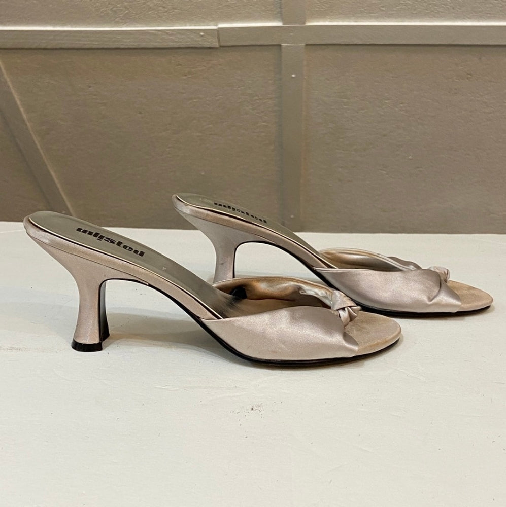 Unlisted, Fabric Heels with Genuine Leather Sole - Size 8.5