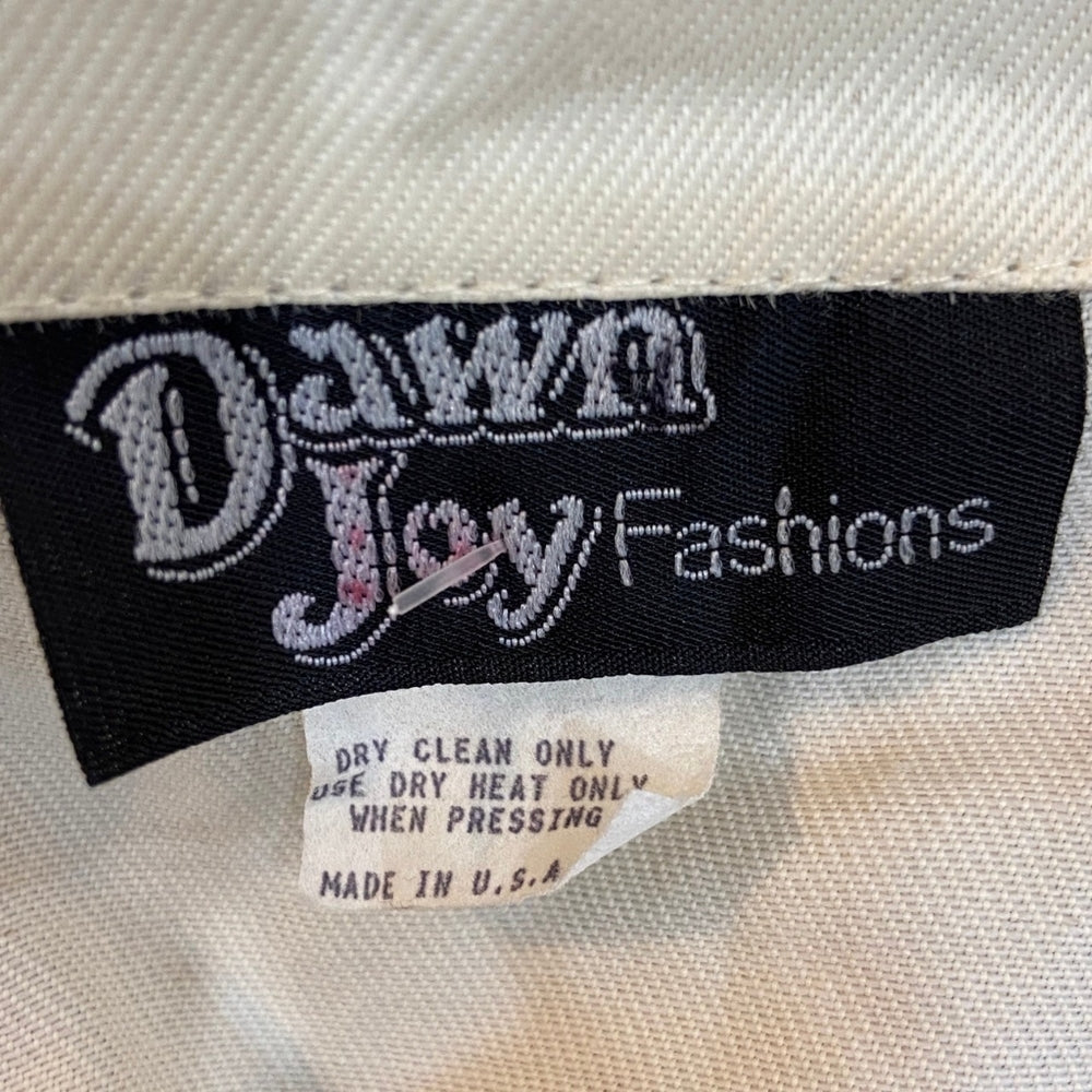 Dawn Joy Fashions, Vintage Cream Button Down Dress - Size 7-8