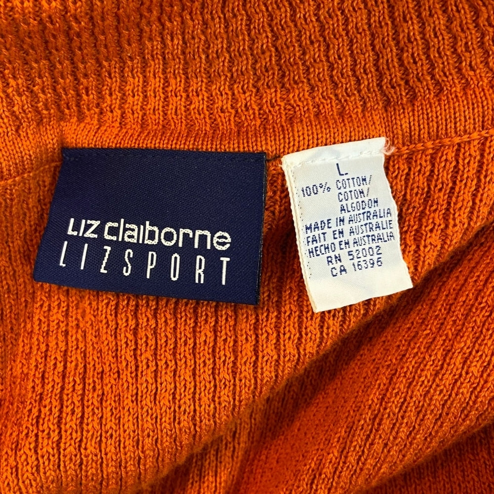 Liz Claiborne, Orange Sleeveless Top and Brown Skirt Outfit Set