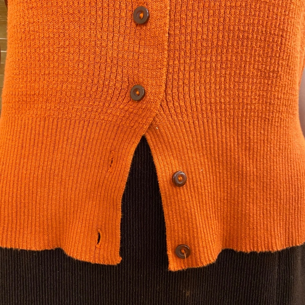 Liz Claiborne, Orange Sleeveless Top and Brown Skirt Outfit Set